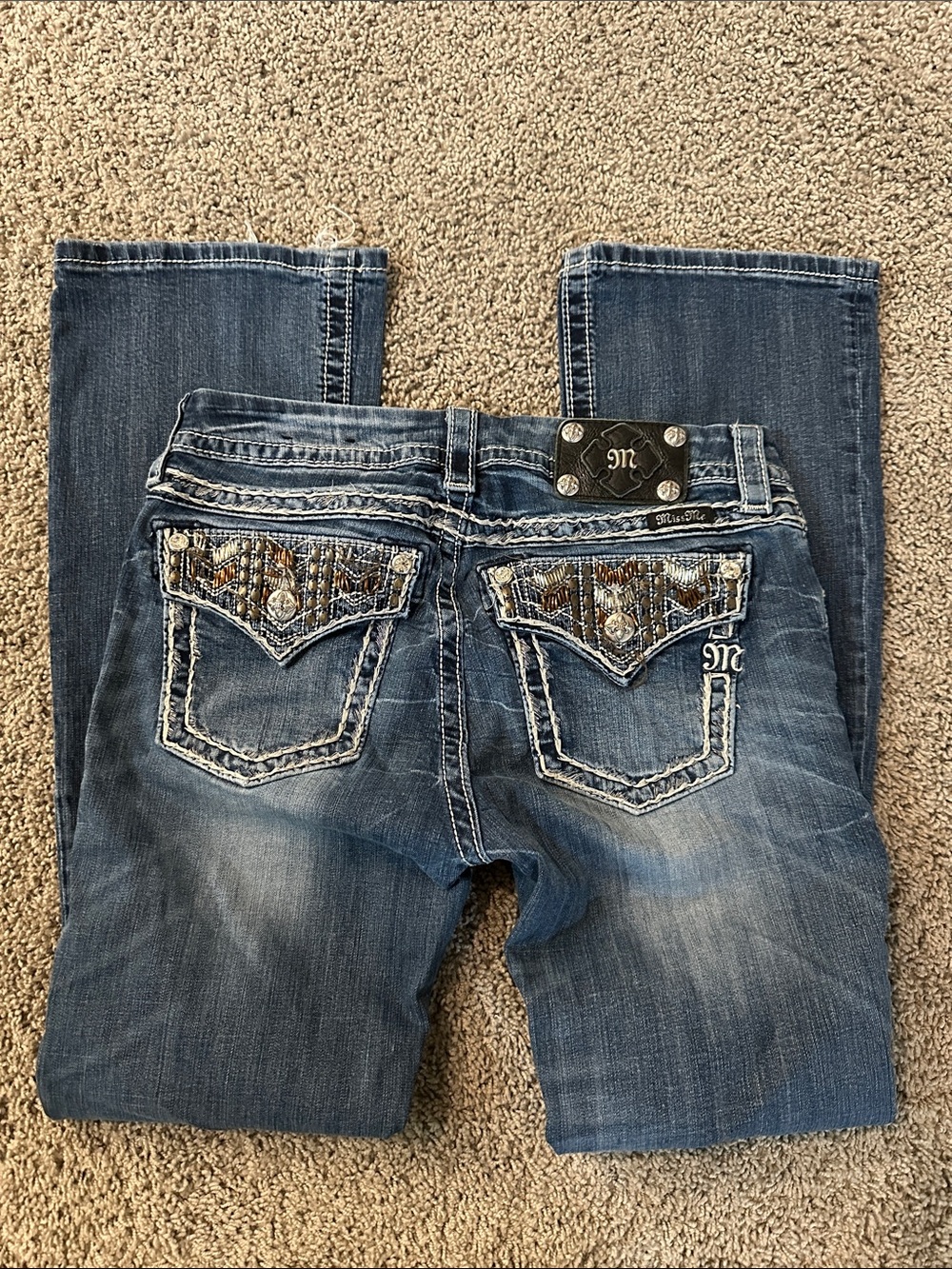 Miss Me Dark Blue Embellished Bootcut Jeans